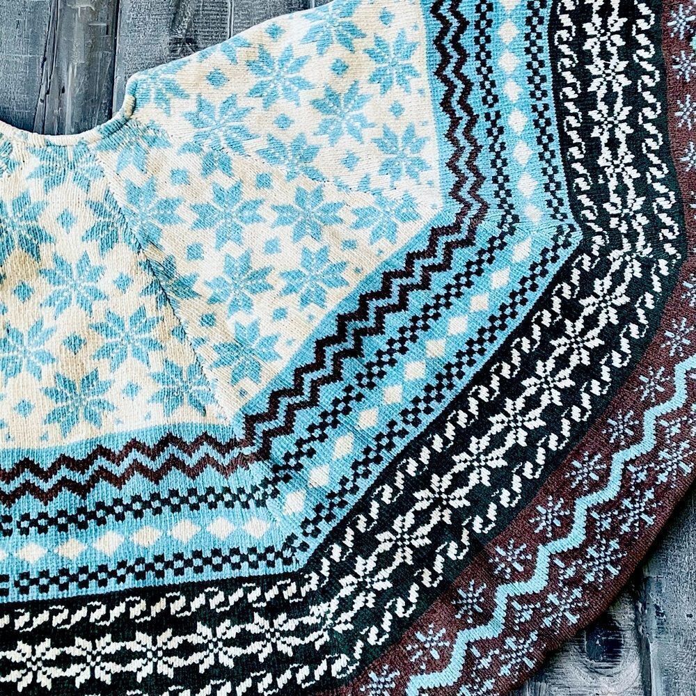Nordic Fair Isle Christmas Tree Skirt Fair Isle Pattern